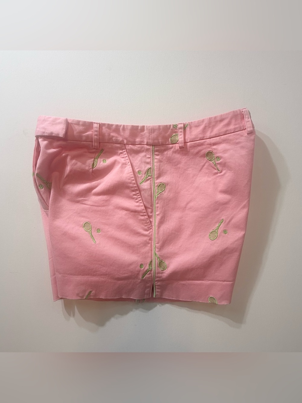 Lilly Pulitzer Pink Tennis Racquet Embroidered Shorts Size 8 Preppy - Picture 3 of 11